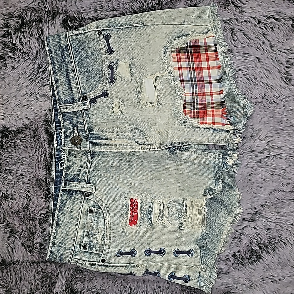 Rare❤️ Size 5 Waist 30 Beautful Western light colored Jean Shorts